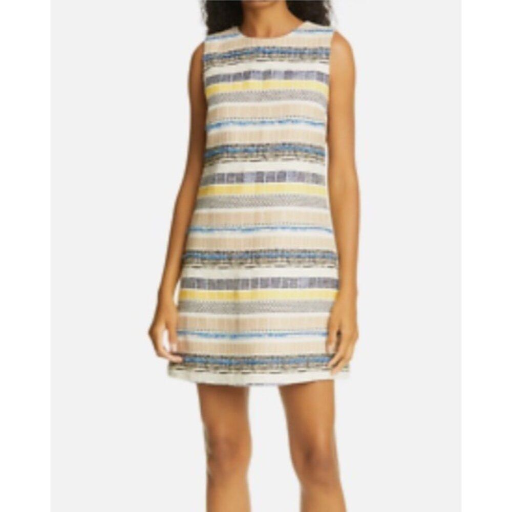 NWT ALICE + OLIVIA Coley Textured Sleeveless A-Line Mini Dress Size 4  $330